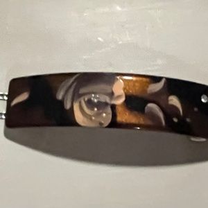 Beautiful Vintage  Brown Embellished Barrette